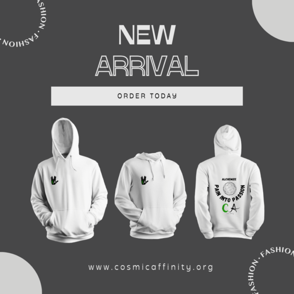 Cosmic Alchemy White Hoodie